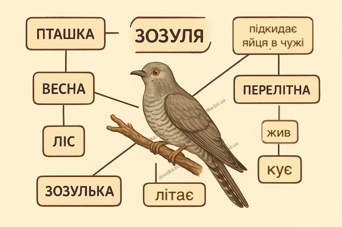 асоціативний кущ до слова зозуля