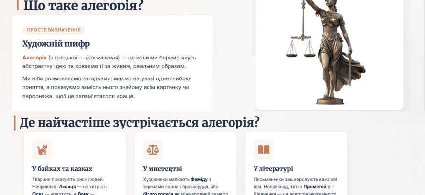 що таке алегорія