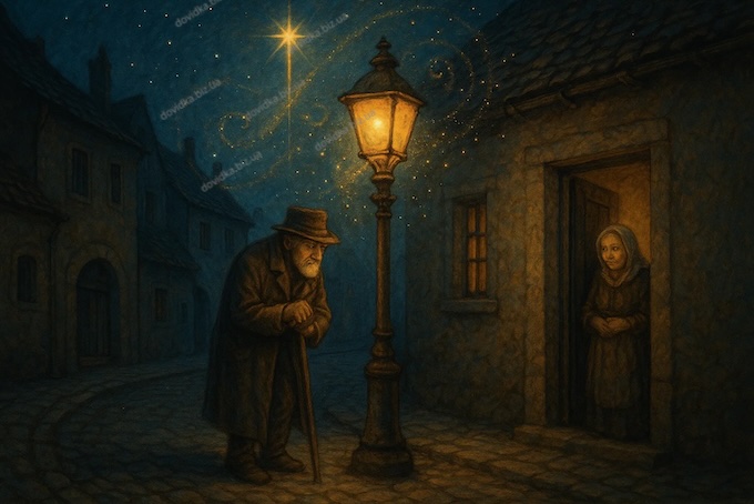 старий вуличний ліхтар скорочено