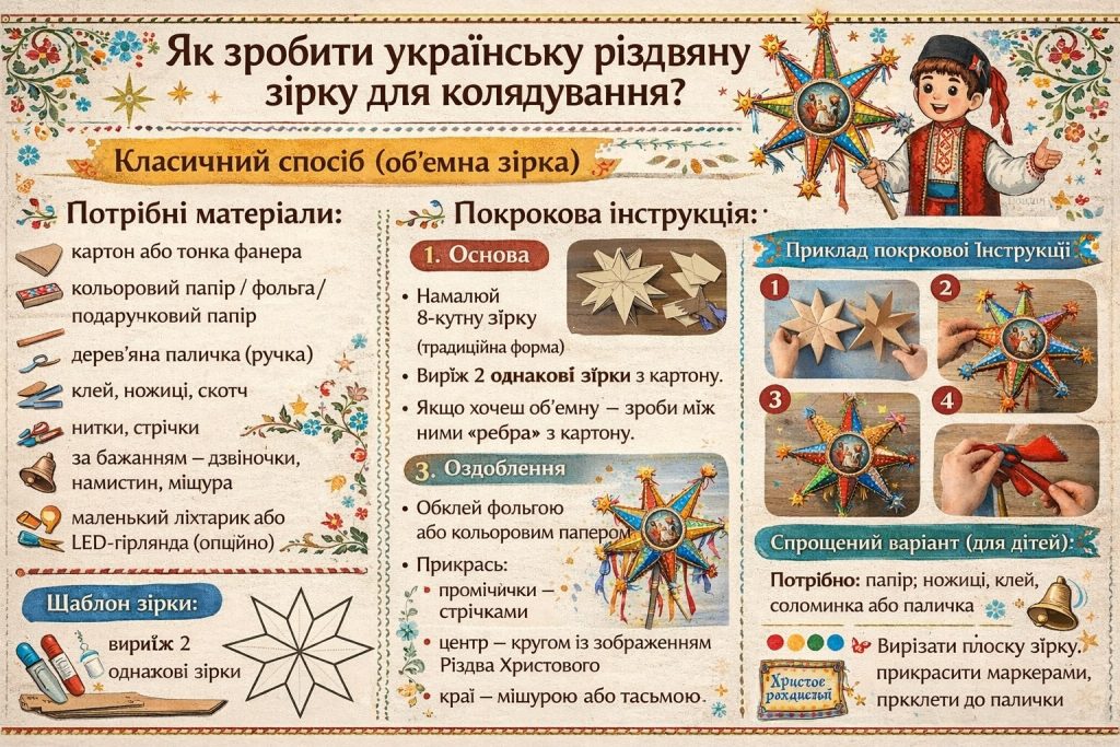 як зробити різдвяну зірку